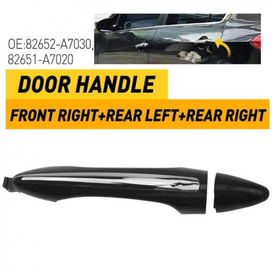 Fors Kia Forte Outer Outside Rear Handle Exterior Primed Left Black Door Side