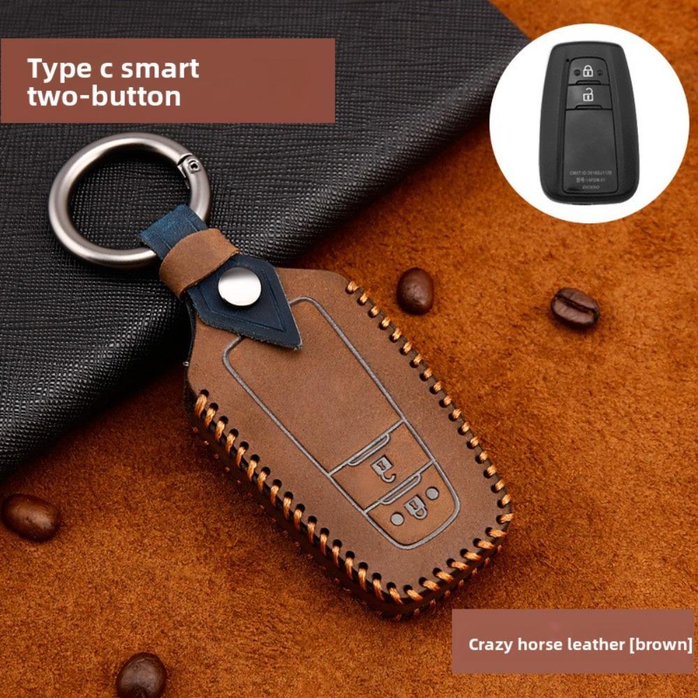 Für Toyota Autoschlüsselhülle Top-Grain Crazy Horse Leder Schlüsselhülle Luxus Schlüsselhülle Premium Schutz