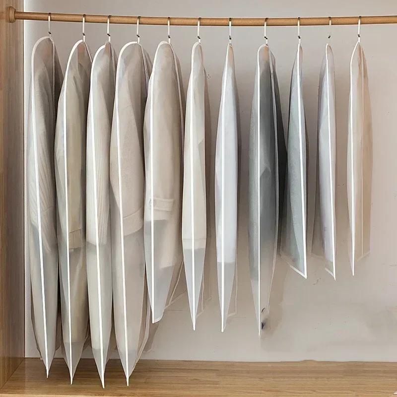Dustproof Clothes Dust Cover Long Dress Suit Coat Dust Cover Closet Case Garment Storage Bag Clothes Wardrobes Hanging Organizer