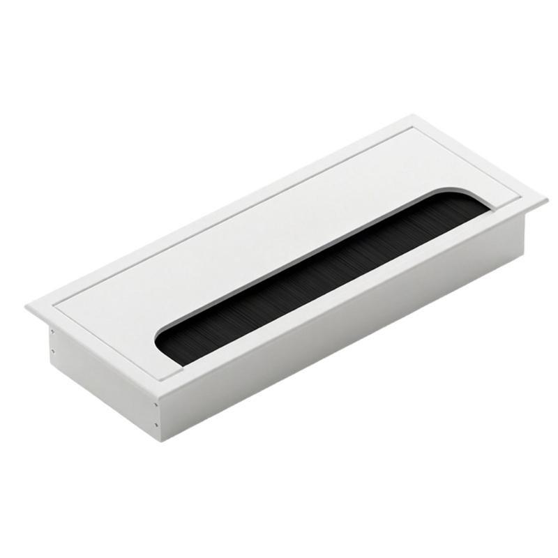 Table Cable Box Cover Aluminum Brush Opening Insert for Office Desks, Home Desks, and Daily Desk Cable Routing