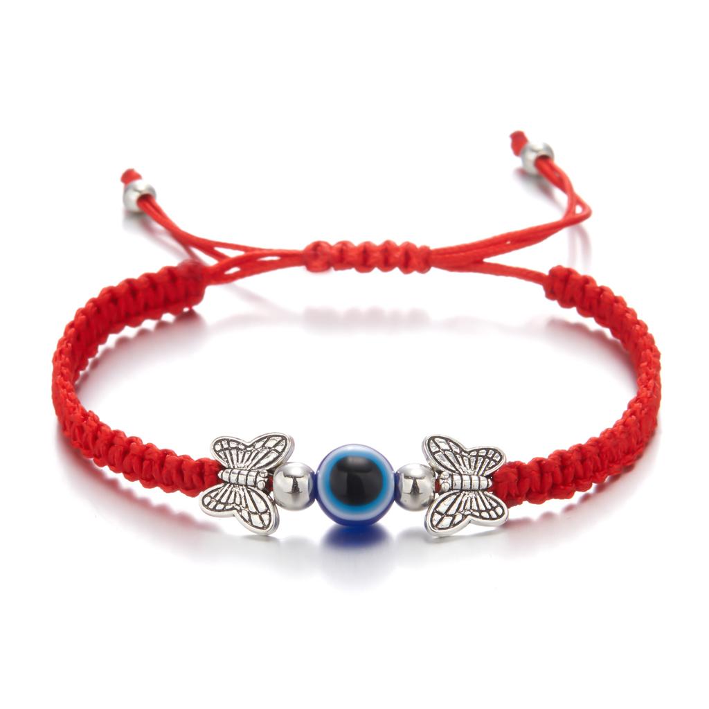 Turkish Blue Evil Eye Handmade Braided Red Black Rope Bracelet For Women Men Lucky Friendship Jewelry Adjustable Couple Bracelet