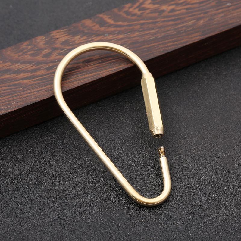Nordic Bronze Keychain with DIY Pendant: Handmade, Simple, Anti-Lost Design for Men and Women.