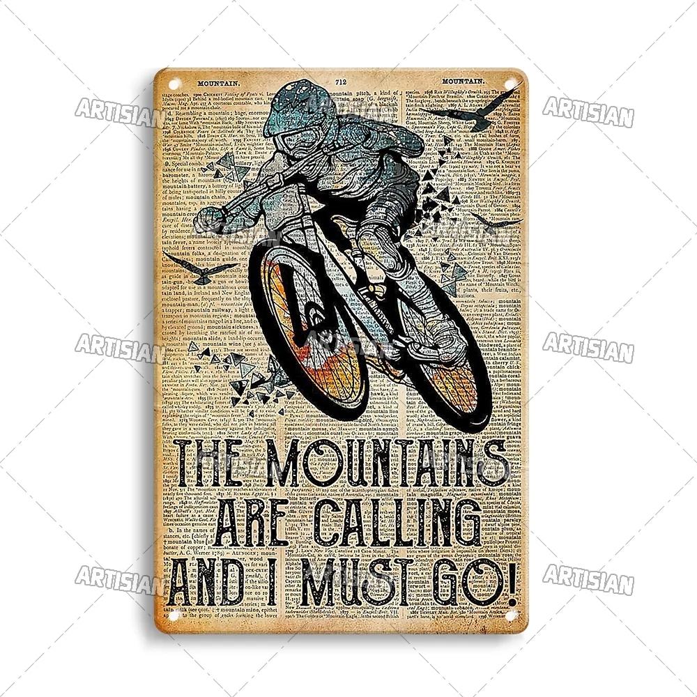 Artisian Cycling Metal Sign Bicycle Tin Plate Bike Decorative Plaque Sport Wall Decor Garage Bar Pub Club Hotel Cafe Kitchen