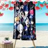 Blue Lock Print Beach Towel, Large Soft Quick Dry Towel for Beach Camping Swimming
