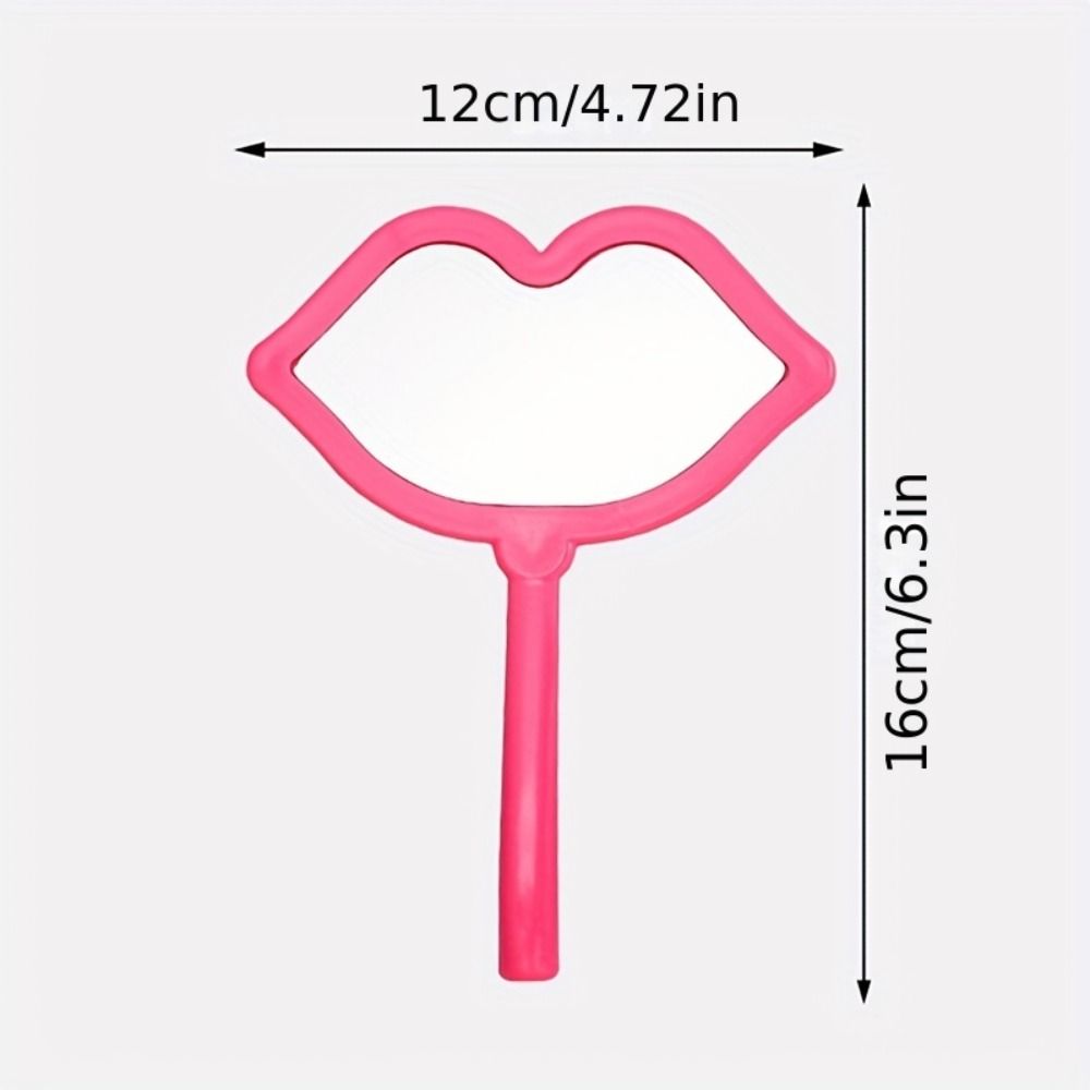 Plastic Handheld Mirror Decorative Portable Mirror Mini Make Up Mirror  Women