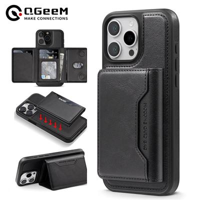 Detachable 2-in-1 Magnetic Kickstand Wallet with Card Holder Leather Phone Case for iPhone 16 Pro Max 15 14 13 Plus Cover