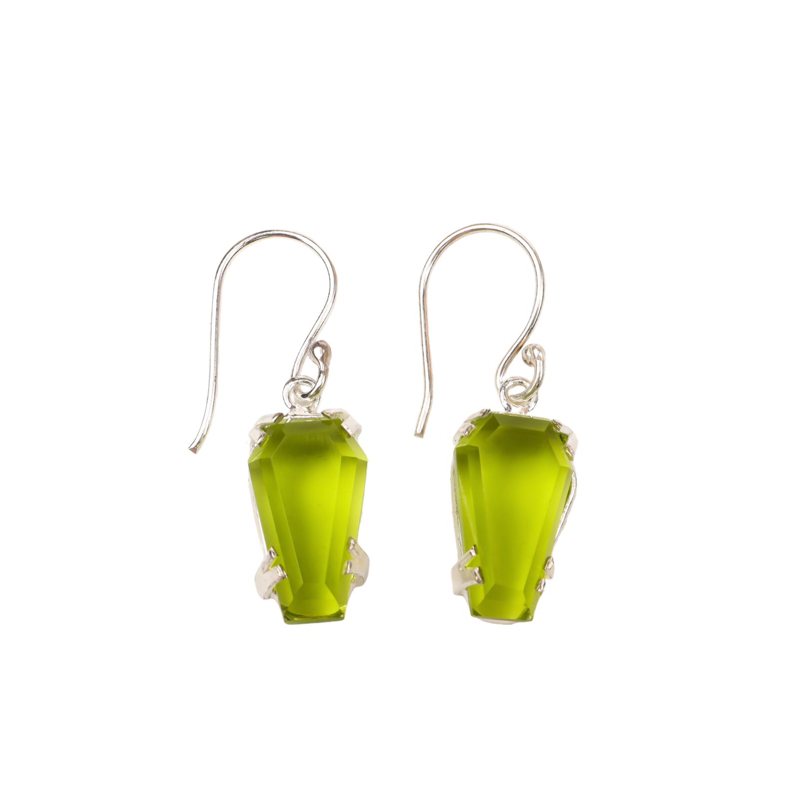 

Peridot Gemstone 925 Sterling Silver Jewelry Handmade Earrings1.45 Gift For Her EE-129-7