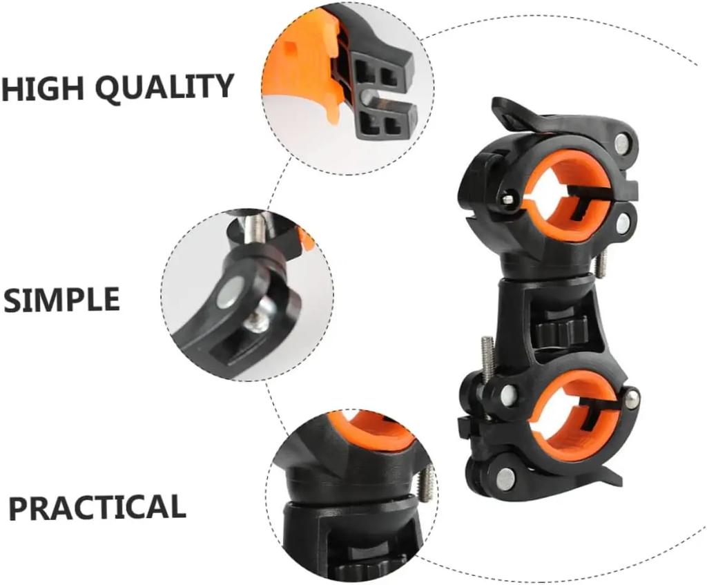 Cycling Flashlight Mounting Bracket 360° Rotating Bike Light Bracket Bike Lamp Holder LED Flashlight Bracket Bicycle Accessories