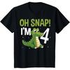 4 Quatro Anos Jacaré Bebê Crocodilo Camiseta de 4º Aniversário(1)