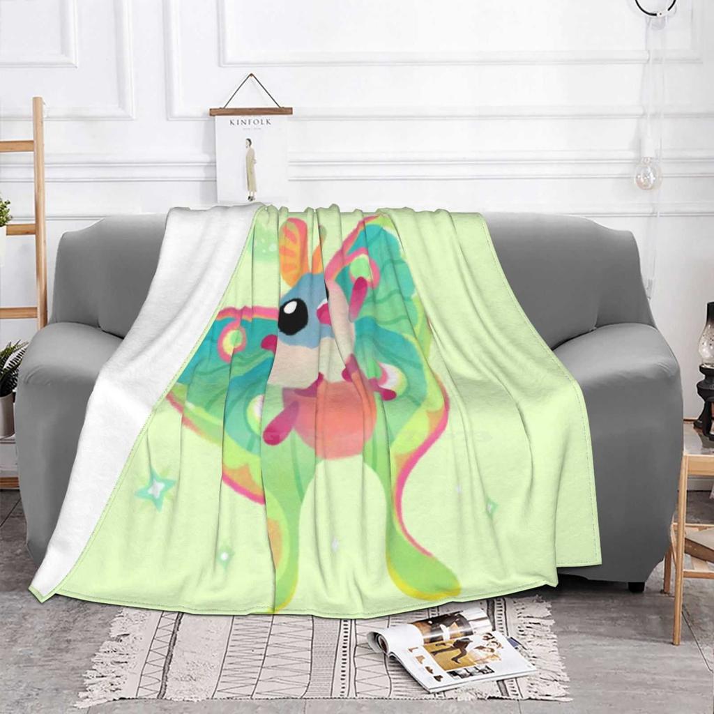 Luna Moth Fashion Soft Warm Flannel Blanket Luna Moth Actias Luna Nearctic Moth Silk Moth Cute Kawaii Insect Arthropod Animal