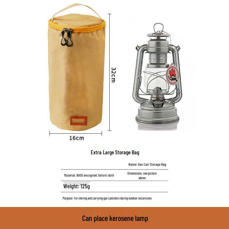 Outdoor Portable Camping Lantern and Gas Canister Storage Bag