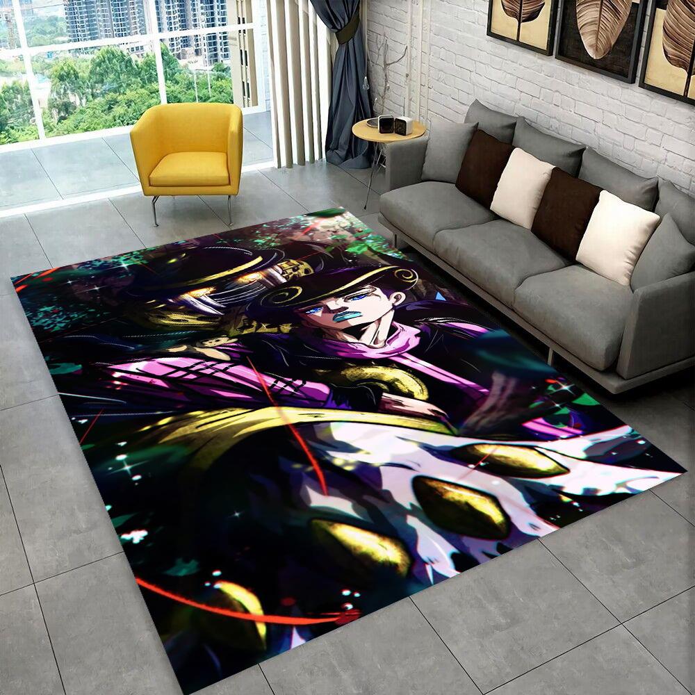 3D Jojo's Bizarre Adventure Cartoon Anime Carpet Rug for Living Room Bedroom Home Sofa Decoration,kids Play Non-slip Floor Mat