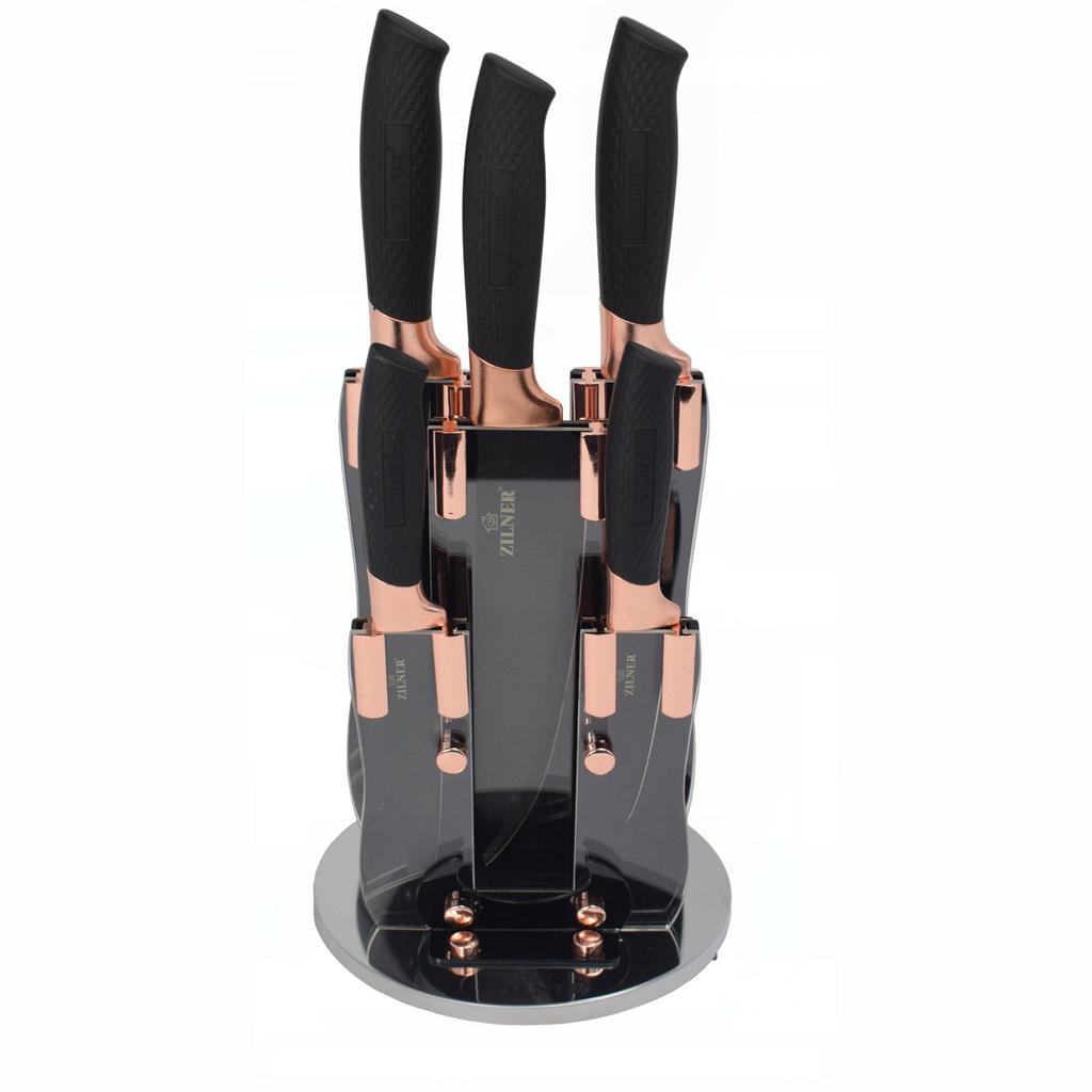 Coated Knife Set 6 Pcs. Zilner Rosegold Zl-5118
