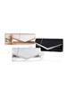 V-Shaped Metal Clutch PU Evening Bag - Women's Crossbody & Shoulder Party Makeup Bag