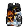 Murder Drone Circular Front Pocket Backpack Versatile Cartoon Large Capacity Boy or Girl School Birthday Best Gift