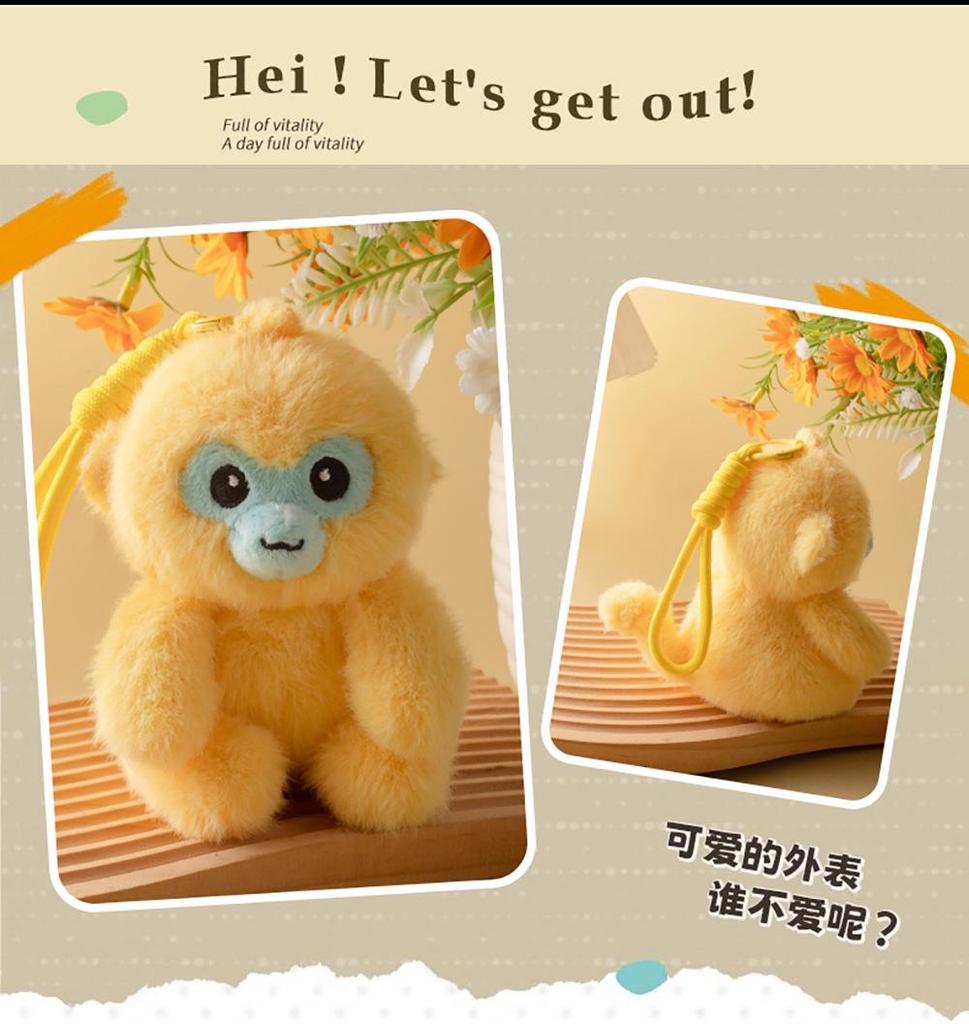 Niedlicher Cartoon Hässlich-Niedlicher Gorilla Affe Plüsch Schlüsselanhänger Anhänger