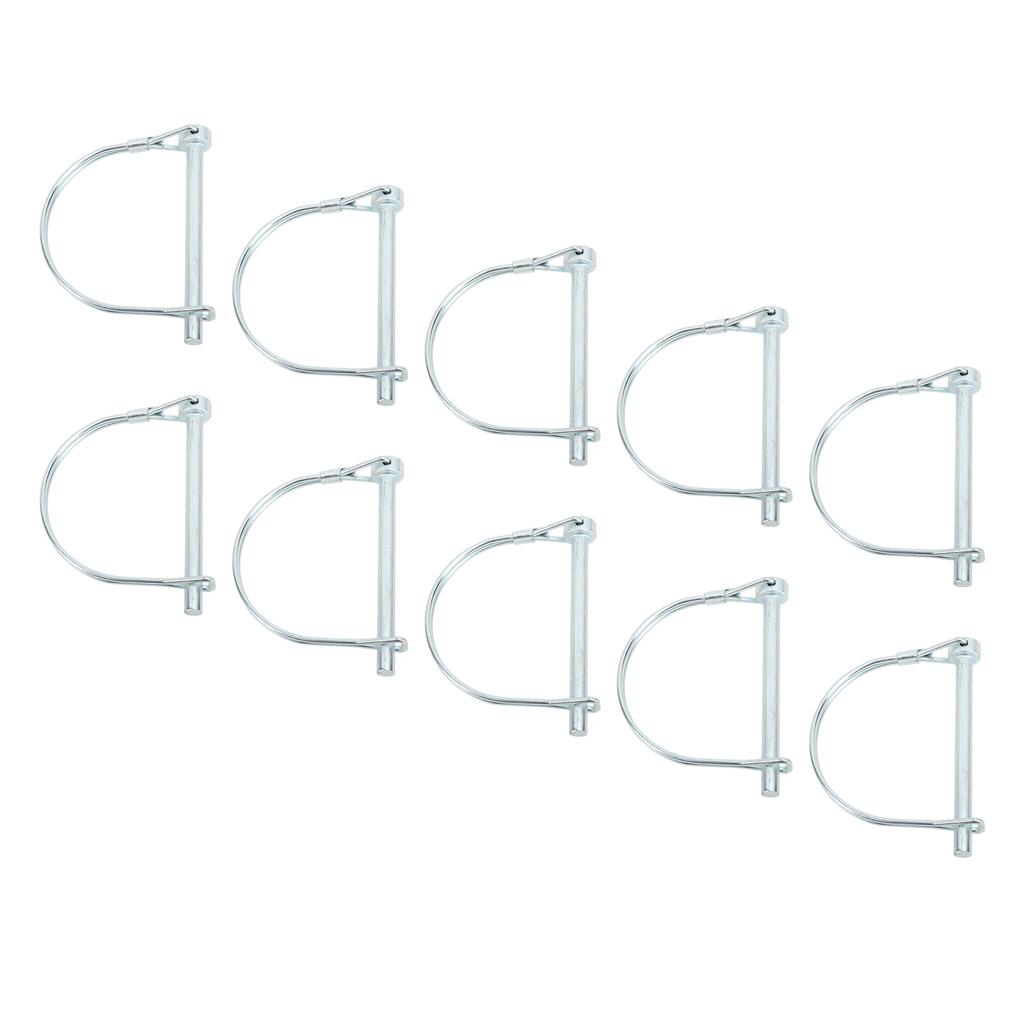 10Pcs Safety Coupler Pin with Anti Lost Chain 6 X 70mm Stainless Steel Shaft Locking Pin for ATV