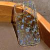 Blue Floral Patterned TPU Phone Case For iPhone 16 16e 14 13 15 Pro Max 11 12 Pro Mini 7 8 Plus XR Shockproof Soft Clear Cover