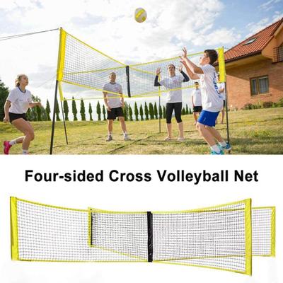 Portable Outdoor Beach Four-sided Cross Volleyball Sports Training Game Net