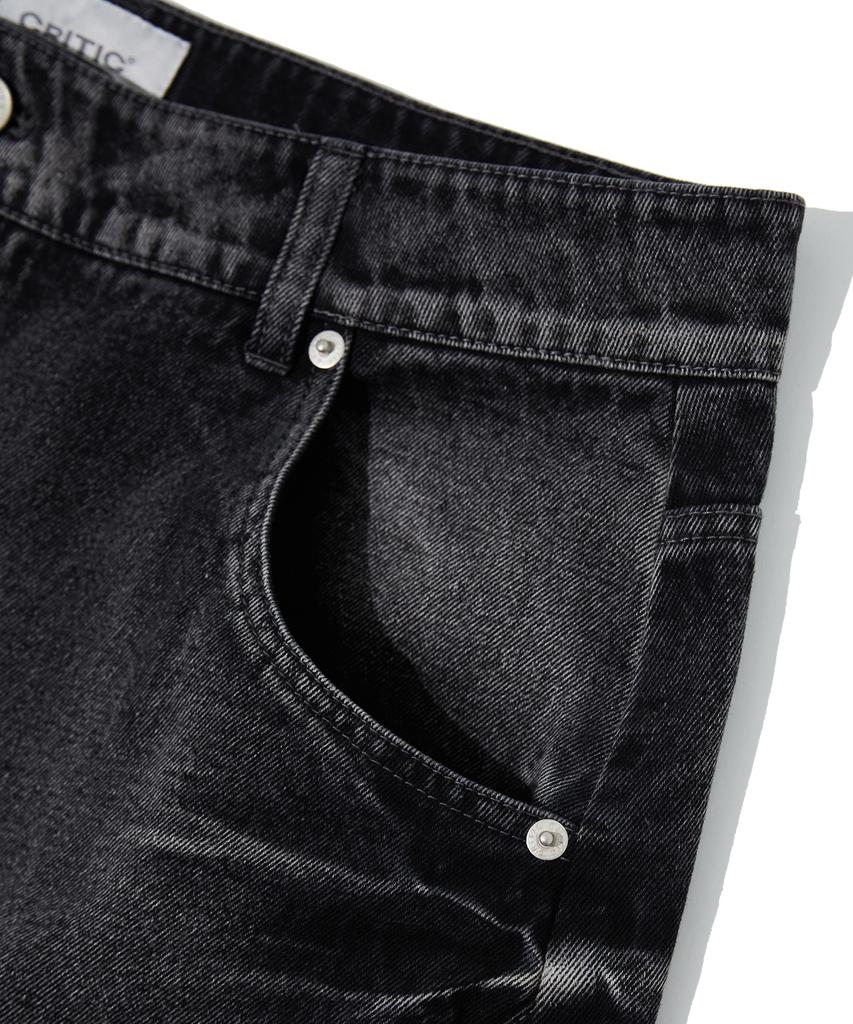 CRITIC Vortex Faded Denim Pants Black