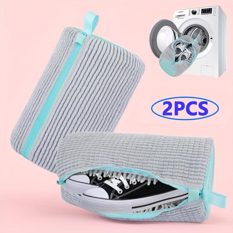 

2-Pack Reusable Washing Machine Shoe Wash Bags - Tear-Resistant, Prevents Knots, High-Quality Polyester Laundry Bags for Washer