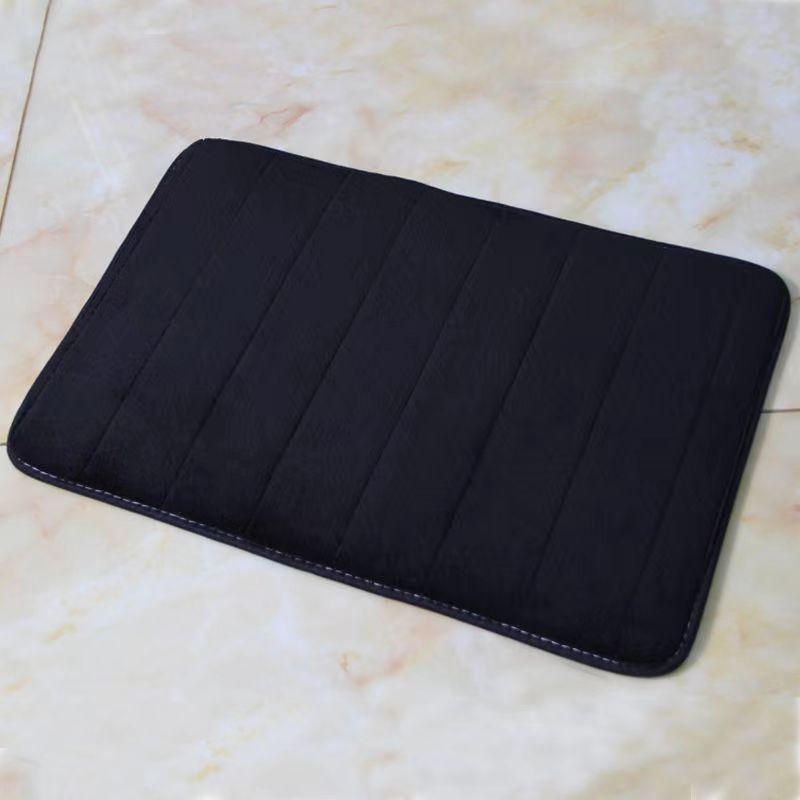 Tapis d'entrée en velours corail Tapis absorbant pour toilettes et salle de bain Tapis en coton à mémoire de forme Tapis épais pour chambre 40 * 60cm