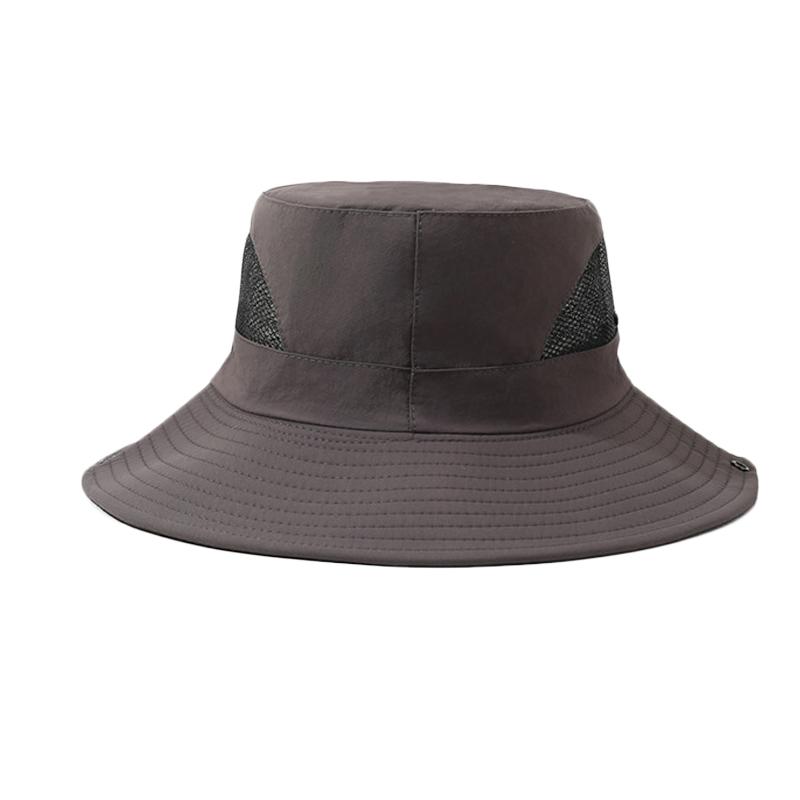 Summer Fishing Hat Men's Big Brim Hat Outdoor Solid Color Sunscreen Hat Travel Sun Hat