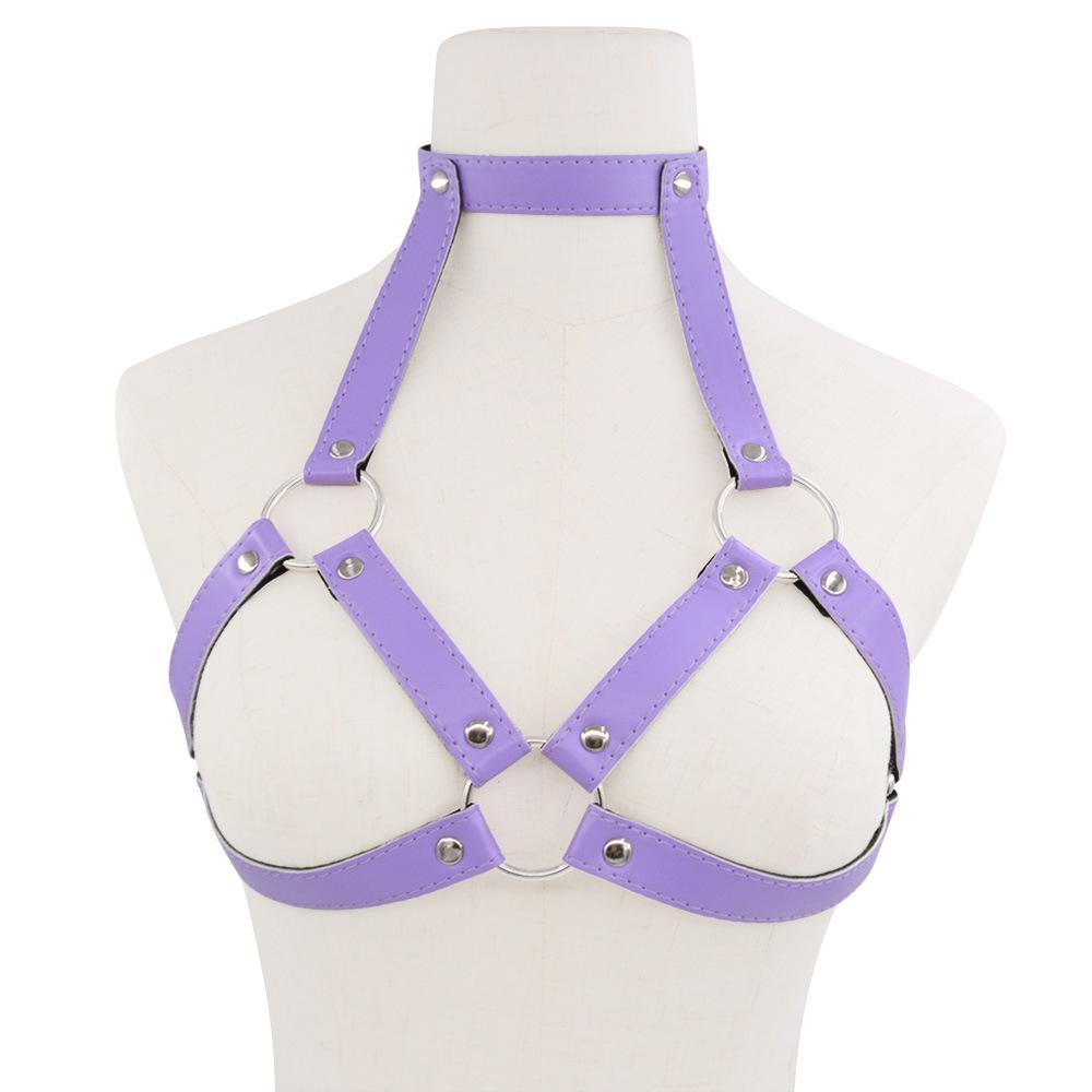 European and American Sexy Leather Clothing Women's Bondage and Discipline Clothes Adult Women Wear Nightclub Bar Performance Props