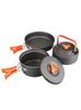 Portable Camping Cookware Set: Outdoor Pot, Cassette Stove, Hanging Pot, Picnic Tableware, and Cooking Utensils.