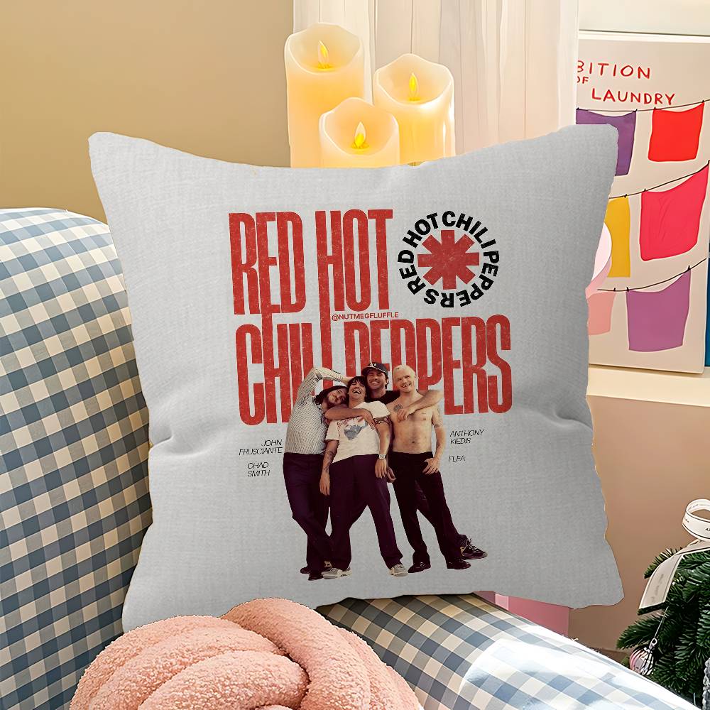 Popular Rock Band Red Hot Chili Peppers Cushion Cover Pillow Cover Decor Pillowcase Printed Cushion Case for Couch