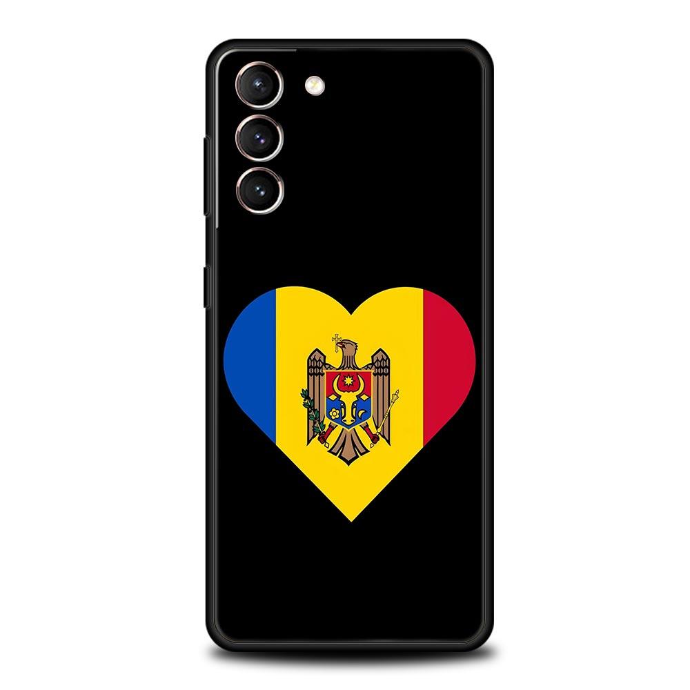 Moldawien Flagge Handyhülle Für Samsung Galaxy S25 Edge S24 S23 S22 S21 Ultra S20 FE 5G S10 S10E S9 Plus Weiche TPU Hülle