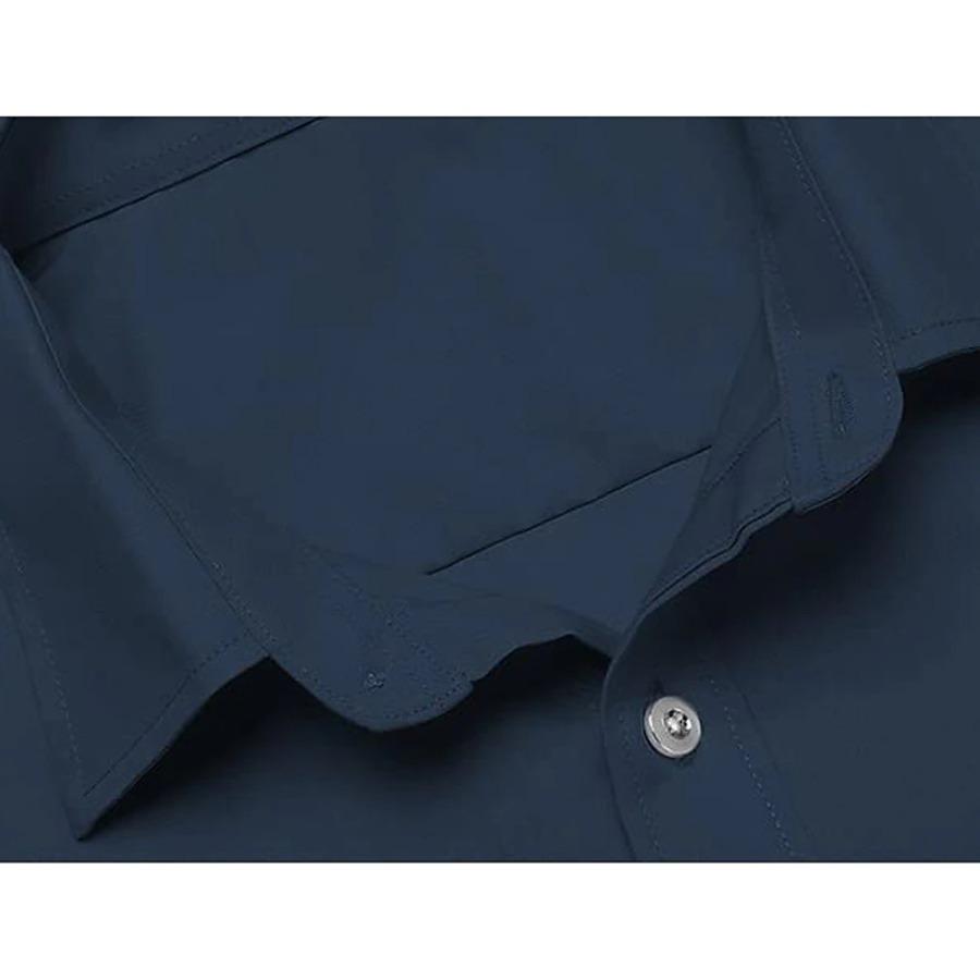 Summer Men's Short Sleeve Shirts Classic Solid Color Shirt Youth Fashion Home Casual Cardigan Blouse Top