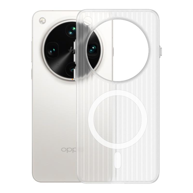 X9ultra Ice Mist Corrugated for OPPO Reno16pro Mobile Phone Case PC Simple Findx8 Magnetic Matte
