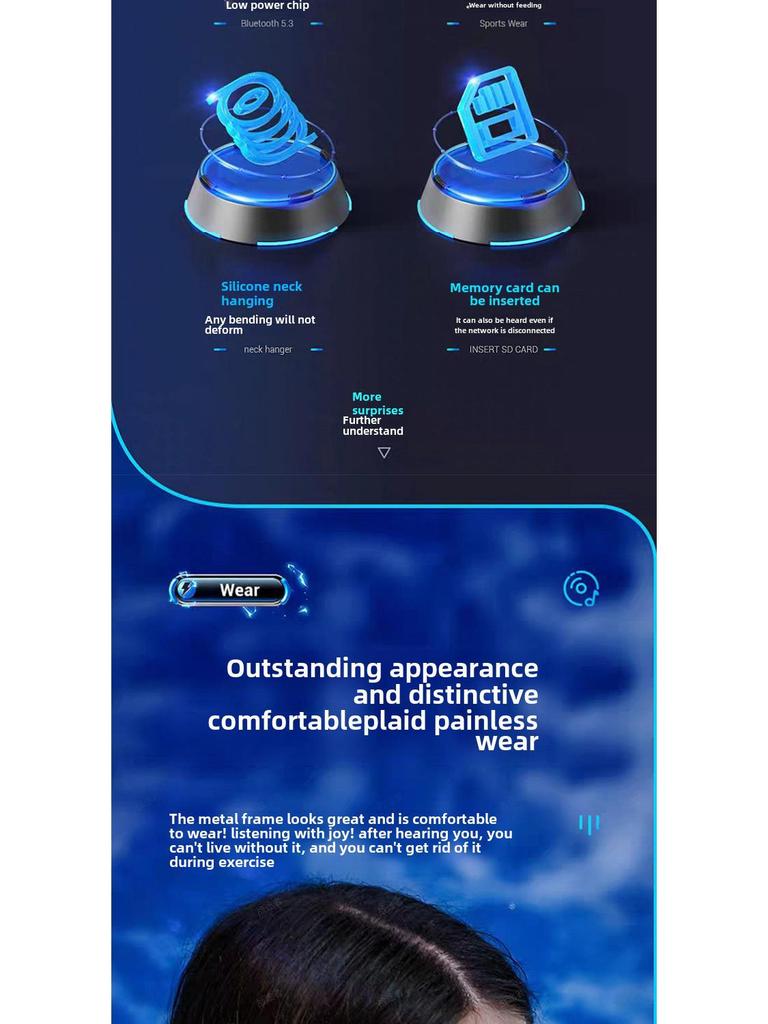 Wireless Bluetooth Neckband Headset with Noise Reduction, Extended Standby, Music & Call Features, Karaoke Compatibility