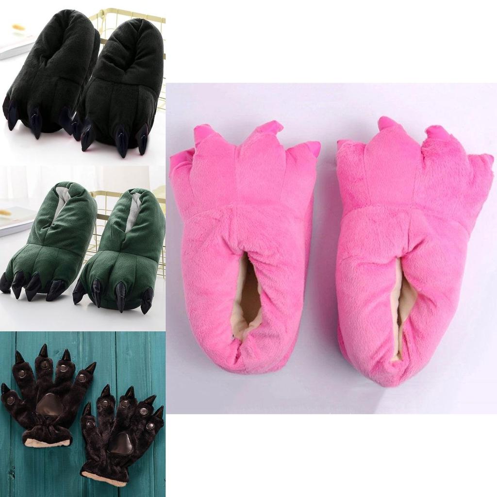 Gemütliche Dinosaurier Cosplay Kostüm Hausschuhe Mit Weichen Plüschpfoten Schuhen Für Winterliche Wärme
