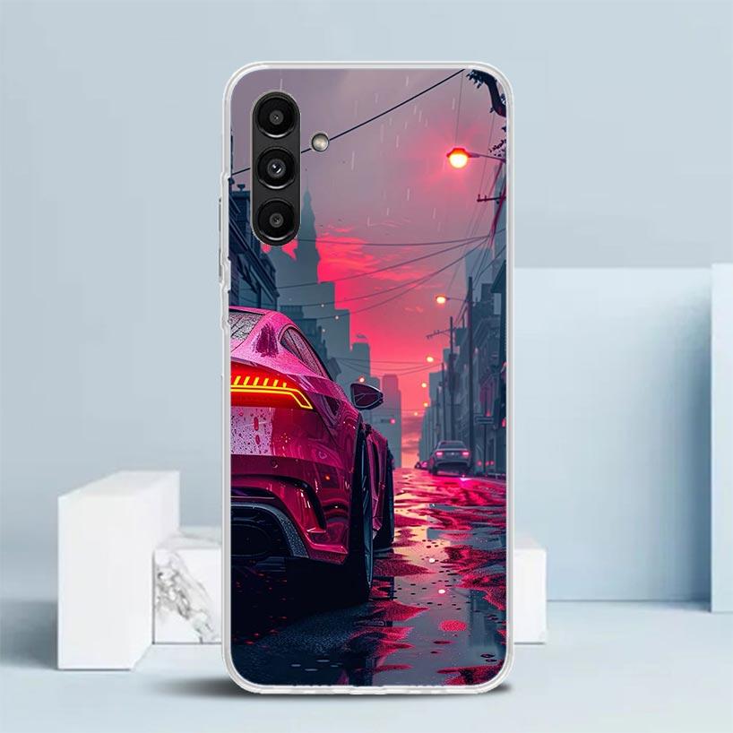 R-S 6 7 8 Sport Car Cover for Samsung Galaxy A17 A37 A57 A16 A26 A36 A56 A15 A14 A55 Phone Case A13 A53 A25 A35 A24 A34 A23 A33