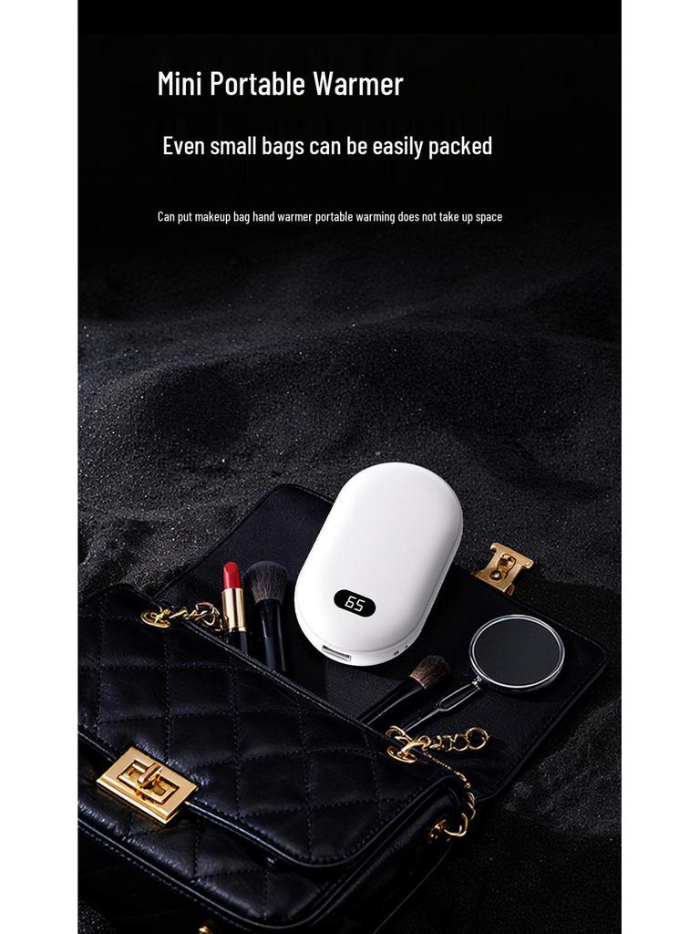 Rechargeable Digital Display Magnetic Hand Warmer & Power Bank