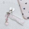 Cute Strawberry and Butterfly Phone Charm Charming Lace and Bead Keychain Phone Strap with Strawberry and Tulip Ornament