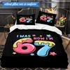 Summer Ice Cream Number 67 3pcs Bedding,Including 1pc Duvet Cover And 2pcs Pillowcases Perfect for Christmas,Ideal for Bedroom, Dormitory