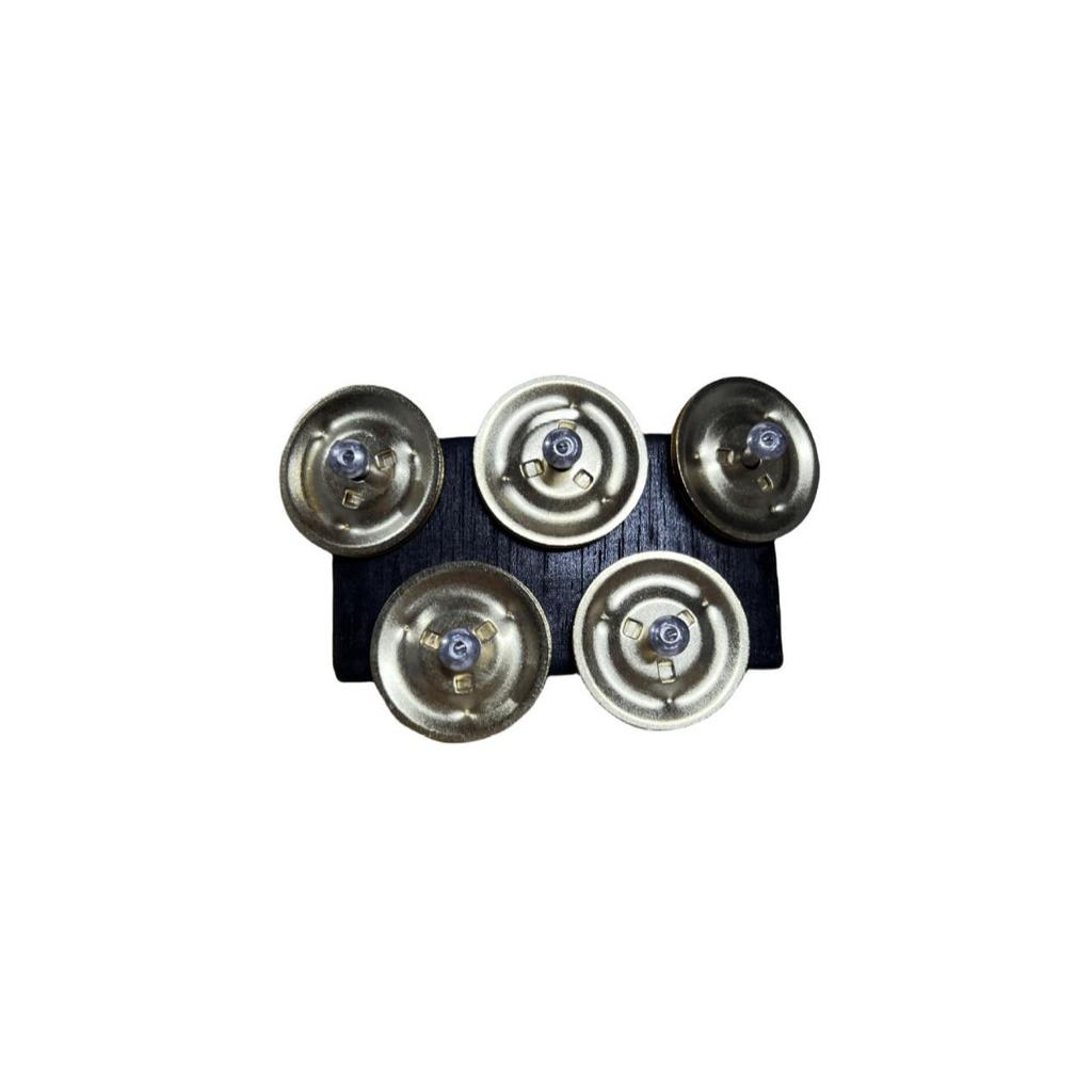 Cajon Drum Foot-Pedal Shaker with Bell and Tambourine Ring