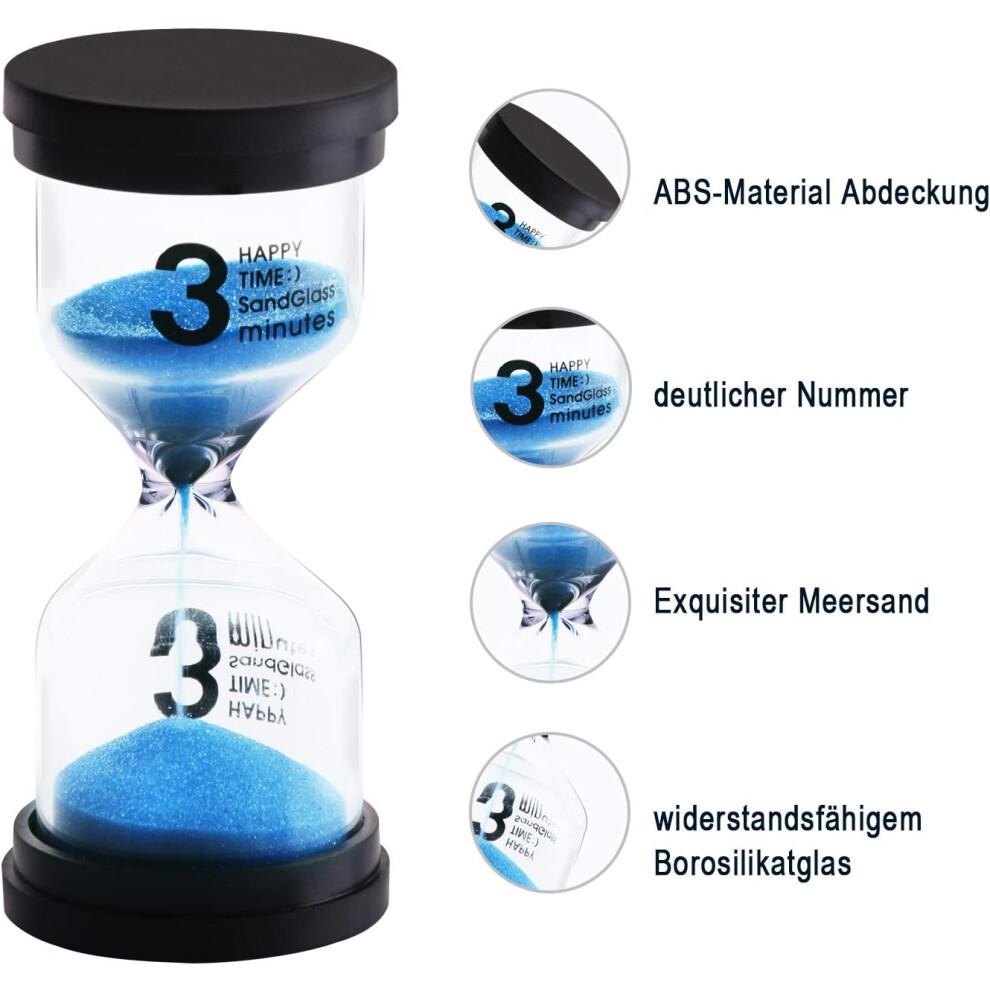 Visual Sand Clock Timer for Kids, Accurate Clock Learning, 6 Colorful Sand Timer Set, Time Management Tool for Classroom Home Office Use
