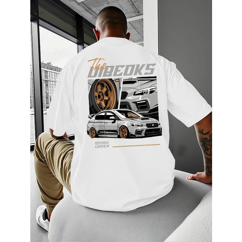 European Size Men'S Trendy Short-Sleeve Print Shirt