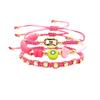 3pcs Bohemian Styles Elegant Bracelets with Pig Nose Beads and Soft Clay Fruit Charm Accessory for Everyday Wear