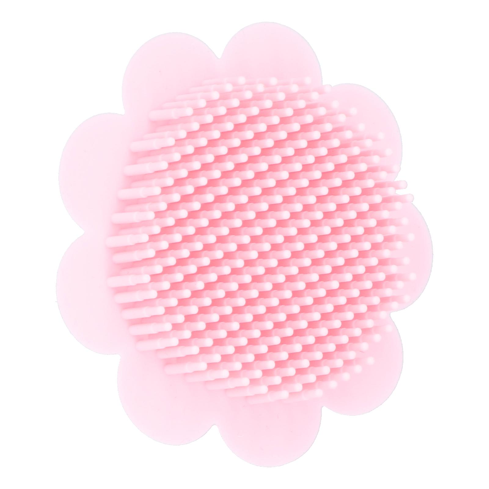 Baby Bath Brush Body Massage Skin Cleaning Silicone Pink Shower Brush for Baby   6 Months Old