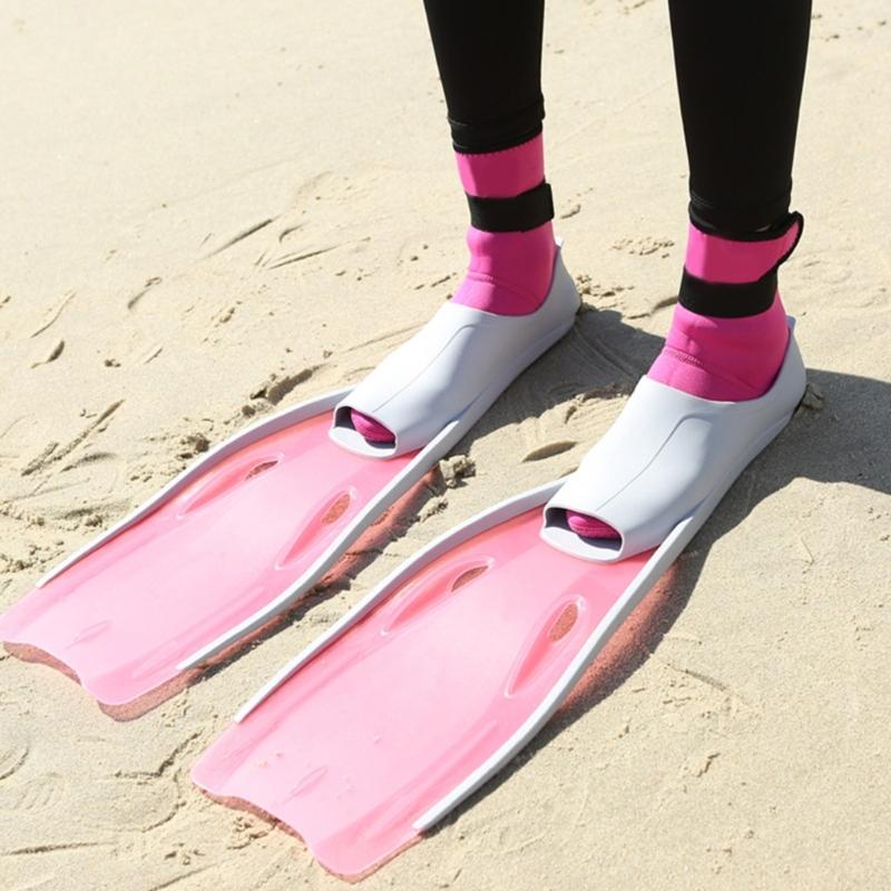 Scubas Diving Gear Full Foot Long Silicone Fins Snorkeling Swimming Diving Floating Fins TPR Non-Slip Swimming Flippers