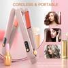 Wireless Hair Straightener 2 in 1 Portable Flat Iron Hair Curler USB Rechargeable Fast Heating Hair Straightener for Travel