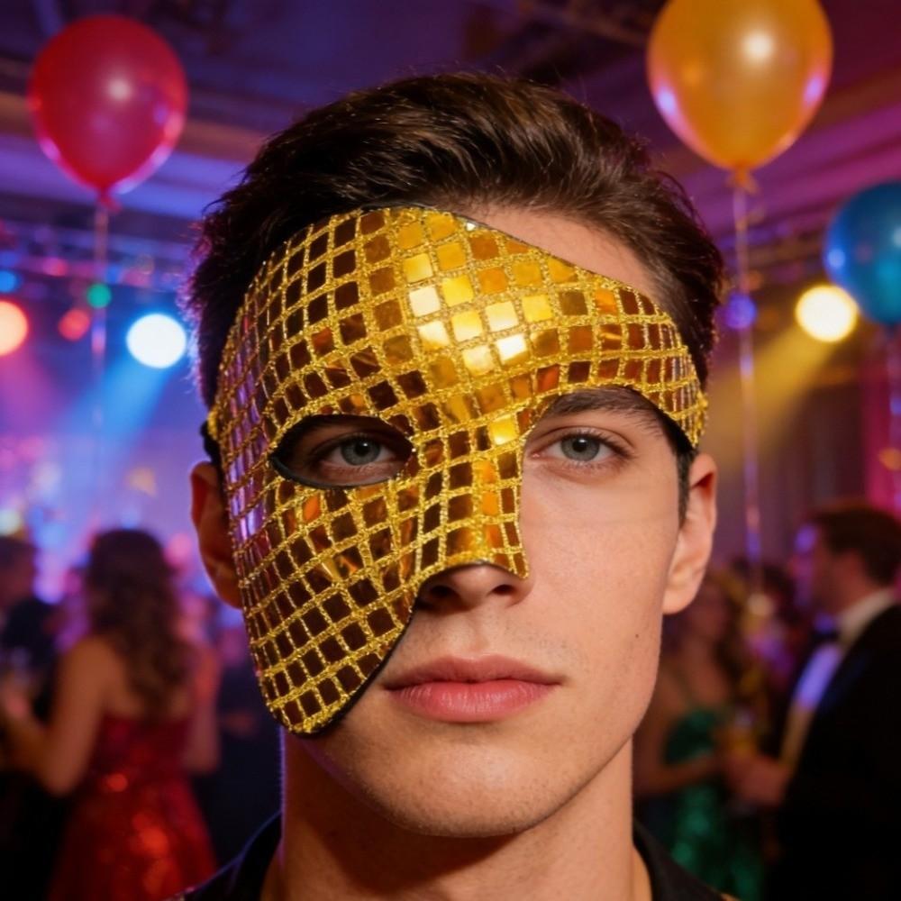 Glitter Material Masquerade Mask Steampunk Style Costume Mask  Halloween Costume