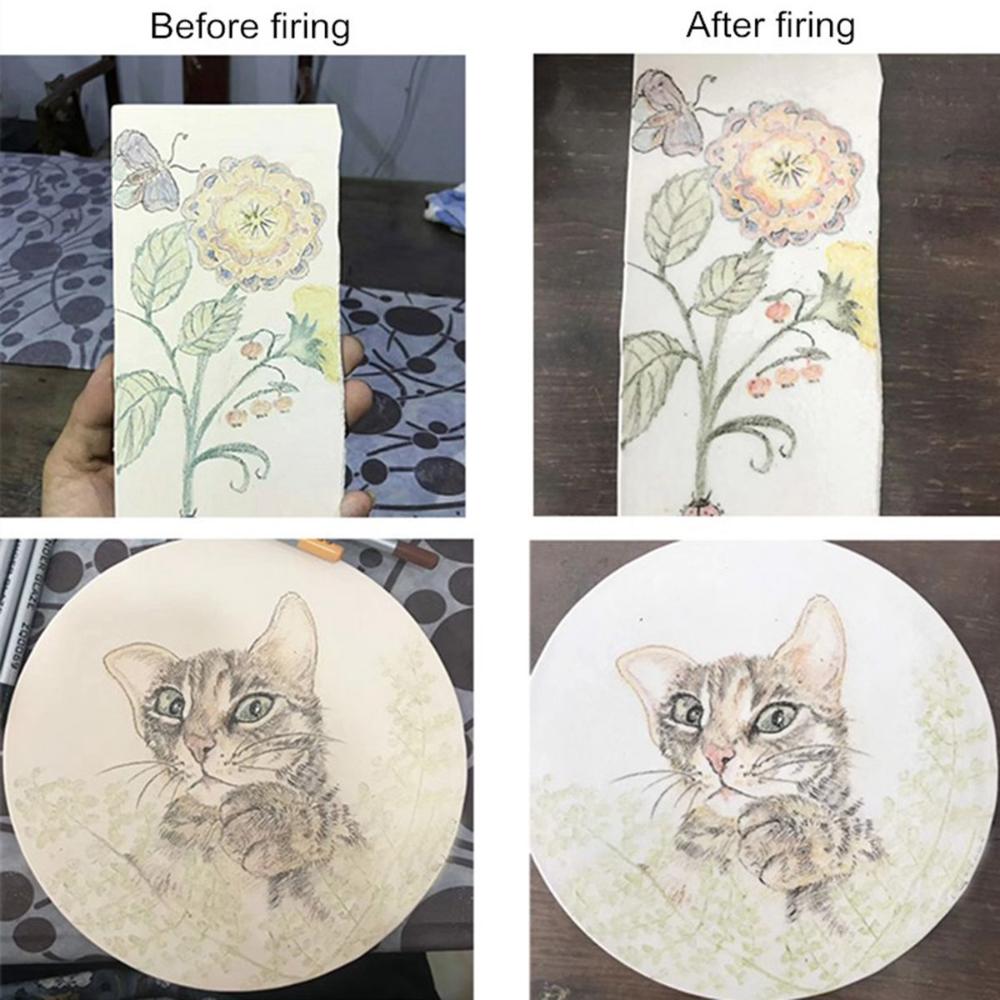 Bastelbedarf Präzisions-Keramikmalerei Glasur Kreidefarben Stifte Keramikkunst Unterglasur Werkzeug