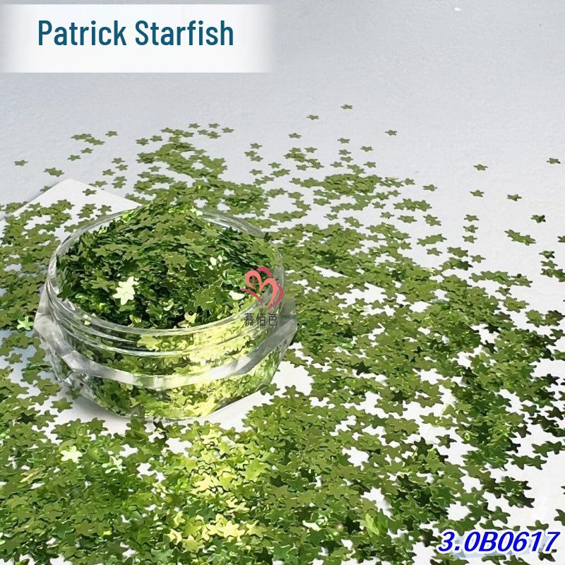 Patrick Star Maple Leaf Glitter Nail Art Sequins - DIY Flowing Sand Filler Ornaments. 5ml