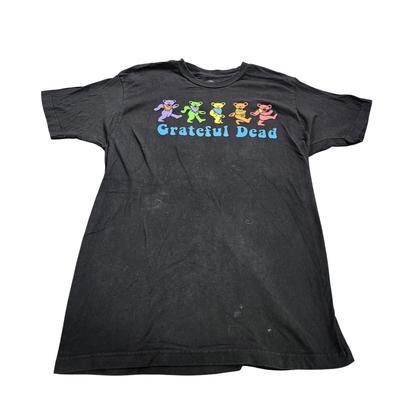 Grateful Dead Shirt Mens Large Black Dancing Bears Graphic Tee Tagless Top Unisex T-Shirt